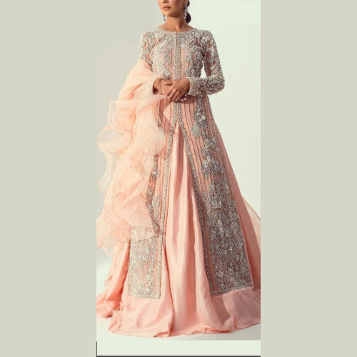 Pink Tulip Studio Pakistani Indian Designer Wear Peach Wedding Dress - Pink Tulip Studio Pakistani Indian Designer Wear Peach Wedding Dress -