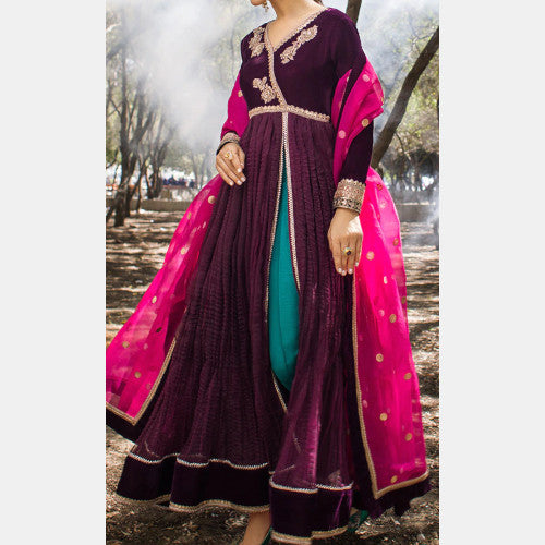 Hussain Rehar,Zainab_Chottani,Shalwar_Kameez,Salwar_Kameez,Lehenga,Sharara,Gharara,Pakistani_Designer,Indian_Designer