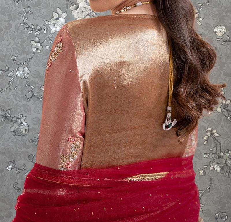 Golden Rose Embellished Formal Dress – Traditional 2-Piece Set by Pink Tulip PR-0330