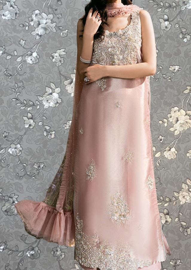 Blush Pink Embellished Formal Dress with Dupatta – 3-Piece Elegant Set by Pink Tulip PR-0332